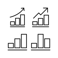 Growing graph Icon vector illustration. Chart sign and symbol. diagram icon