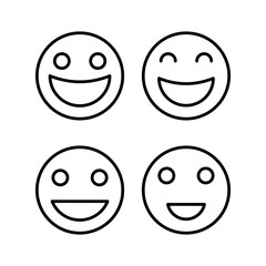 smile icon vector illustration. smile emoticon icon. feedback sign and symbol