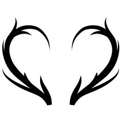 Antler  deer  illustration