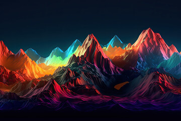Surreal Mountain Range
