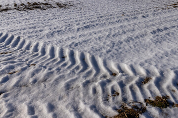 dangerous road for cars in the winter cold season