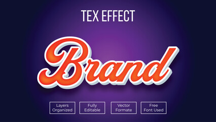 Fototapeta na wymiar Brand text effect illustration vector