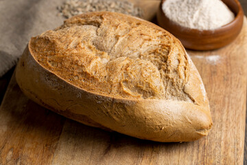 hard crisp crust of a freshly baked loaf of bread