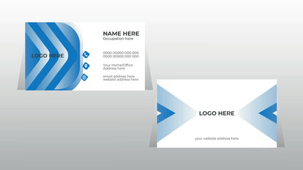Blue layered creative modern corporate vector business card design template fully editable to use for your business purpose.