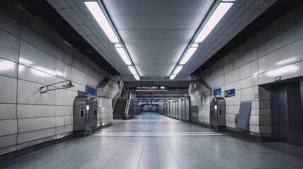 Fototapeta premium Subway Station: Your Gateway to Convenient and Efficient Urban Travel