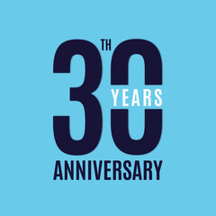 30 years anniversary celebration or birthday card free vector