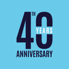 40 years anniversary celebration or birthday card free vector