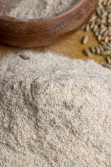 Wheat flour with bran for cooking bread
