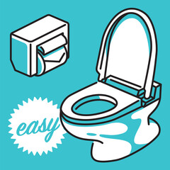 トイレットペーパーと便器