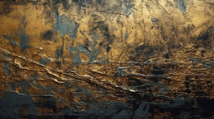 Naklejka premium Grunge golden texture for background. Element of design.generative ai