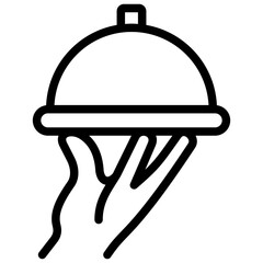 food service illustration icon design with outline