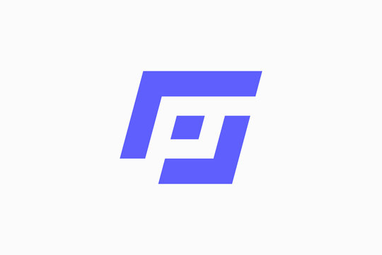 letter GP logo design vector