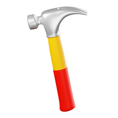Hammer 3D Icon. Hammer 3D Object.