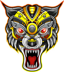 Tiger head robot esport mascot