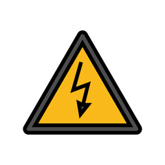 label electricity color icon vector illustration