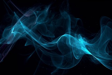 Blue smoke abstract background
