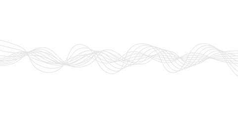 Abstract wavy grey stream element for design on transparent background. Abstract wavy background.  Abstract whtie wave lines pattern background.