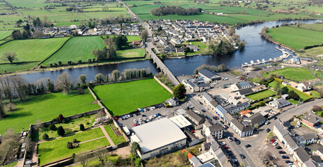 Aerial photo of Portglenone Village Co Antrim Northern Ireland