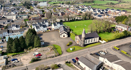 Aerial photo of 3rd Portglenone Presbyterian Church in Portglenone Northern Ireland