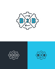 B2B Service or Transaction Icon