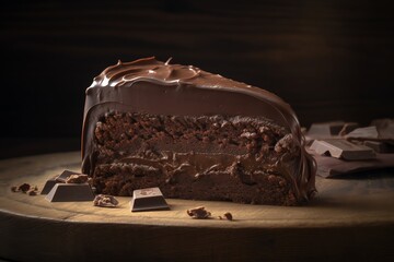 Photo a chocolate lava cake generative ai