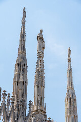 Statues of on Top of Cathedral 