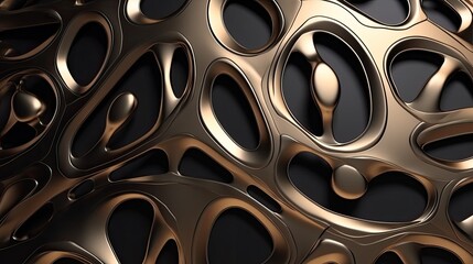 Organic shapes and a metallic sheen for a futuristic effect created with generative AI technology