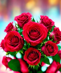 Fototapeta premium bouquet of roses