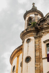 Ouro Preto, Minas Gerais, Brazil &ndash; April, 7, 2023. View of the Nossa Senhora do Rosario church.
