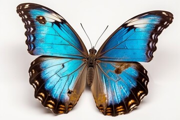Fototapeta premium Preserved beautiful butterfly isolated on white