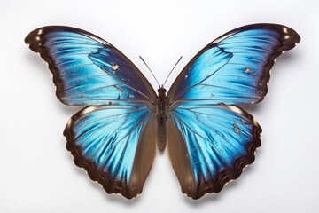 Naklejka na ściany i meble Preserved beautiful butterfly isolated on white