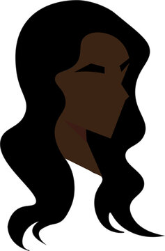 Types of faces in different skin tone and different colors