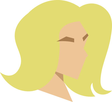 Types of faces in different skin tone and different colors