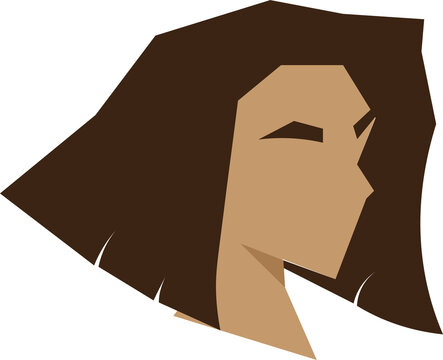 Types of faces in different skin tone and different colors