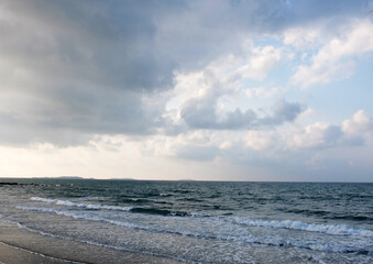 Clouds over the sea at Laem Mae Phim Beach, Rayong, Thailand