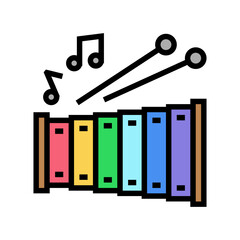 music kid leisure color icon vector illustration