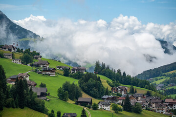 Fototapeta na wymiar Cloud roaming at village in Italy