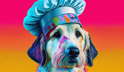 portrait of a dog as a chef, generative ai