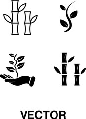 plant icon set vector illustration on white background..eps