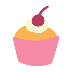 シンプルなカップケーキのイラスト