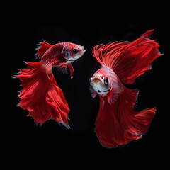 Obraz premium halfmoon betta fish, siamese fighting fish, betta splendens