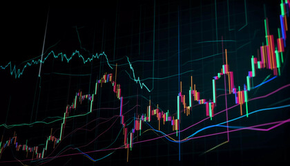 Fototapeta premium Futuristic financial trading chart