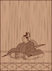 木彫り風百人一首　藤原基俊