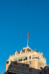 Dome of building with national flag