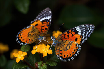 Obraz premium butterfly on flower created with Generative AI technology