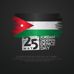 Jordan independence day greeting card template