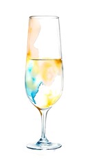 White wine glass, generative ai