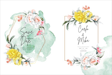 beautiful watercolor floral frame template
