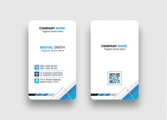 Vertical creative modern business card template