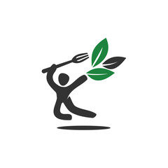 organic food logo template. Icon Illustration Brand Identity. Isolated and flat illustration. Vector graphic